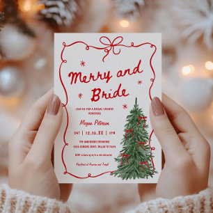 Invitation Merry and Bride Fantaisiste Mariage Fête de Fiança