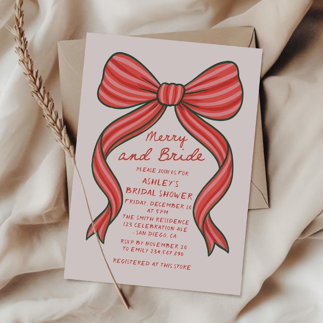 Invitation Merry and Bride Mariage de Noël sous forme de Show (Créateur téléchargé)