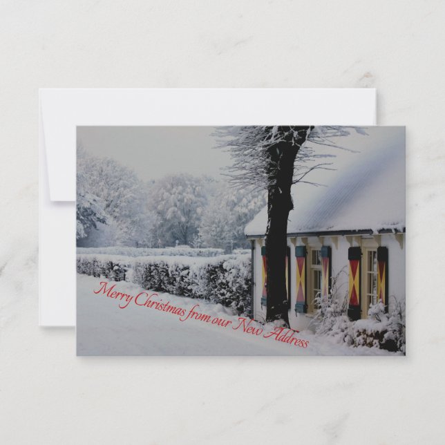 Invitation Merry Christmas from New Address (Devant)