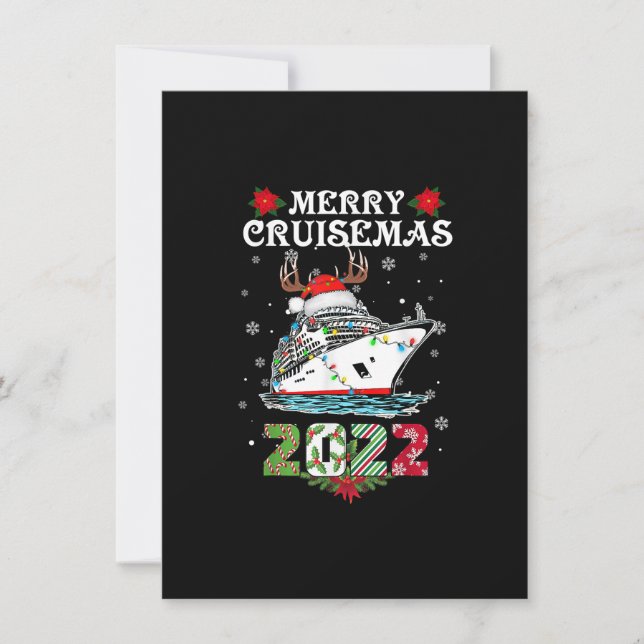 Invitation Merry Cruisemas 2022-Cruise Ship Family Christmas (Devant)