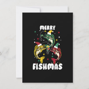 Invitation Merry Fishmas Funny Noël Pêche Joyeux Pêcheur de N