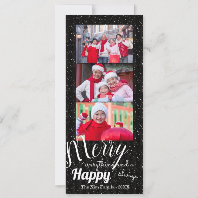 Invitation Merry Happy - Photocardie (Devant)