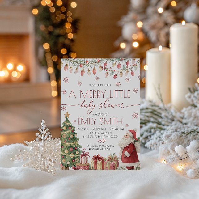 Invitation Merry Little Baby Shower Invite (Créateur téléchargé)