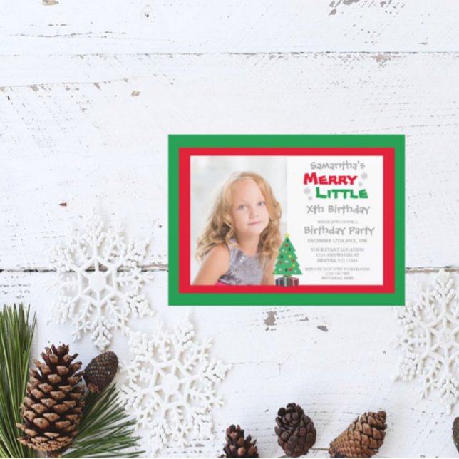 Invitation Merry Little Birthday (Créateur téléchargé)