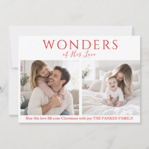 Invitation Merveilles de Son Amour Noël Famille Religieuse