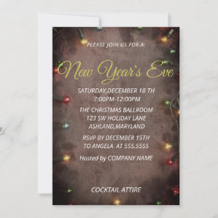 Invitation Merveilleuse, Extraordinaire, Sparkly Nouvel An In