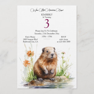 Invitation Merveilleux Anniversaire en Forêt