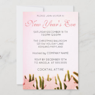 Invitation Merveilleux, Extraordinaire, rose Nouvel An Invita