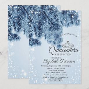 Invitation Merveilleux Pays d'Hiver,Neige,Flocons de neige Qu