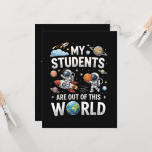 Invitation Mes élèves sont dans cet univers spatial 