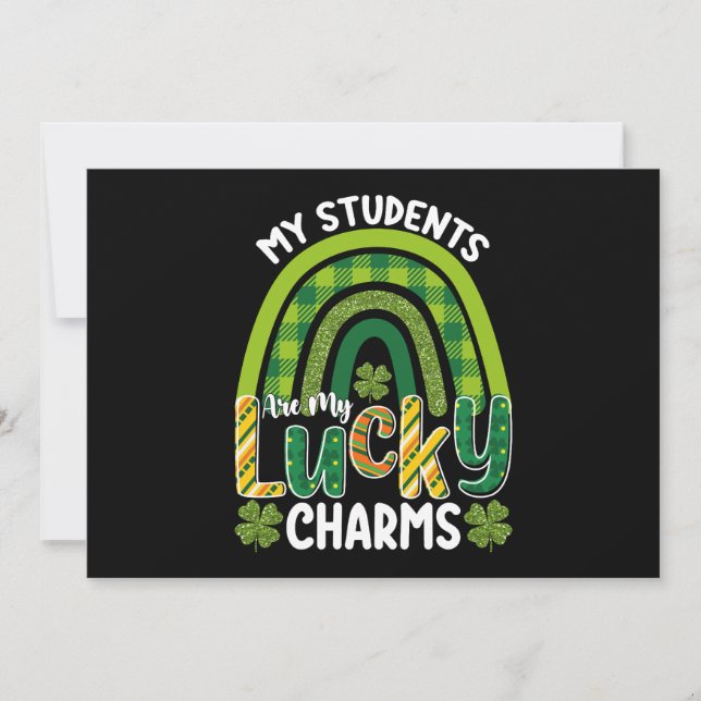 Invitation Mes étudiants sont mes charmes chanceux St Patrick (Devant)