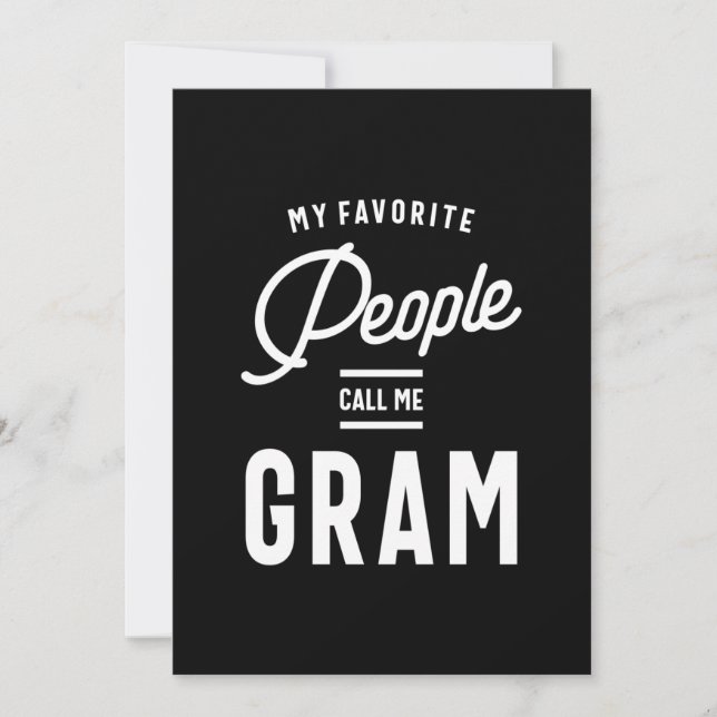 Invitation Mes Gens Préférés M'Appelent Gram (Devant)