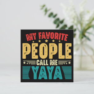 Invitation Mes personnes préférées m'appellent Yaya Mères Vin