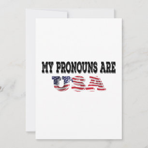 Invitation Mes pronoms sont les États-Unis