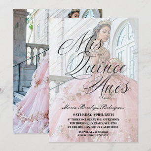 Invitation Mes Quinze Ans Moderne 2 Photo Quinceañera