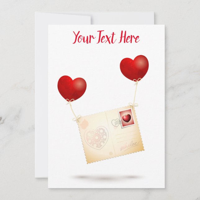 Invitation Message d'amour (Devant)