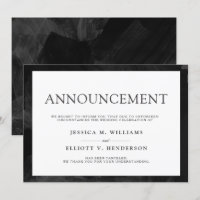 Message d'annulation du mariage Formal Plain