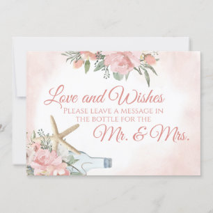 Invitation Message dans Bottle Floral Beach