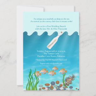 Invitation Message dans une bouteille Mariage Brunch Invitati
