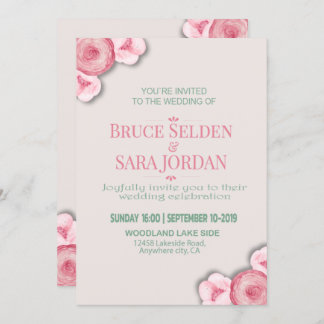 Invitation Message Mariage floral abordable