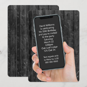 Invitation Message texte de la fête du 55e anniversaire