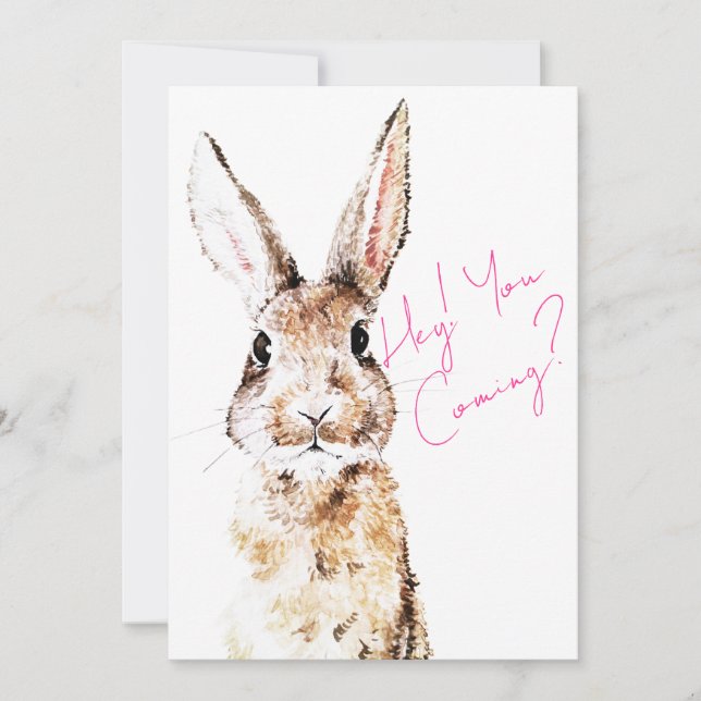 Invitation Messager Lapin (Devant)