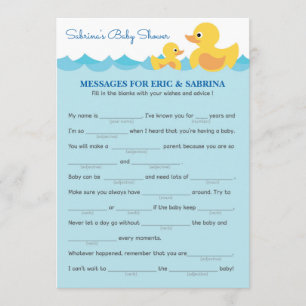 Invitation Messages pour les parents à être Baby shower de ca