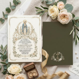 Invitation Messe de noces traditionnelle catholique de la Vie