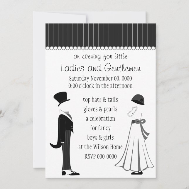 Invitation Messieurs et Mesdames (Devant)