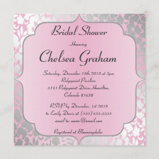 Invitation métallique de Fête de la mariée de