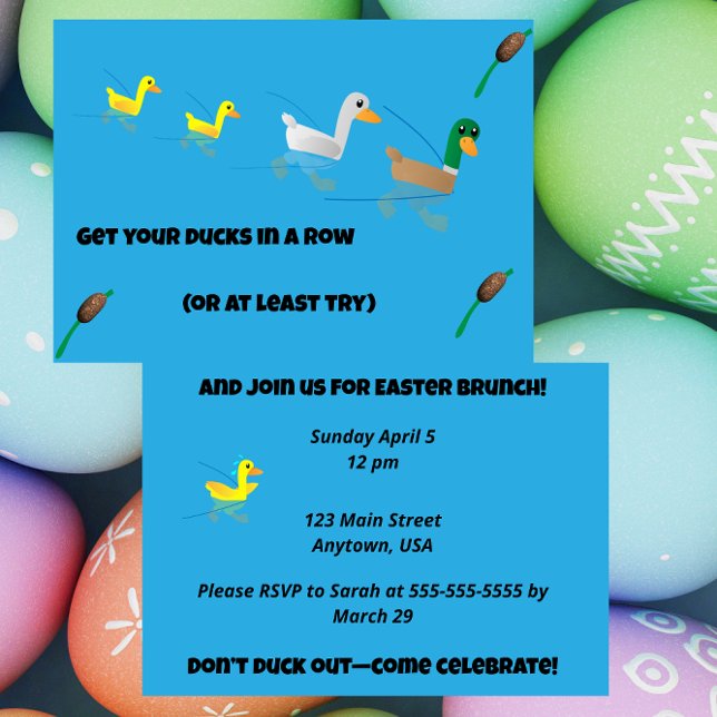 Invitation Mettez de l'ordre dans vos canards pour le brunch (Créateur téléchargé)