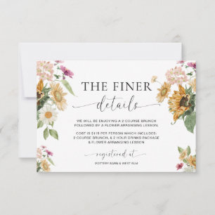 Invitation Mews Sunflower - Baby shower d'automne