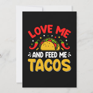 Invitation Mexicain Aimez-moi et nourrissez-moi avec Tacos