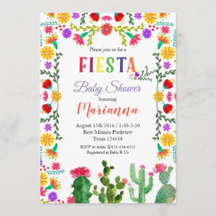 Invitation mexicain de baby shower de Cinco De