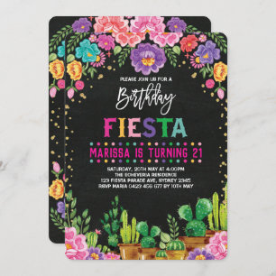 Invitation mexicain floral de fleur de fête