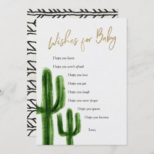 Invitation Mexicaine Cactus Wives for Baby Game Card