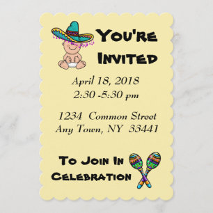 Invitation mexicaine de baby shower de customiser