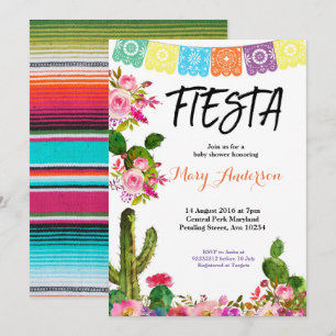 Invitation mexicaine de baby shower de fiesta