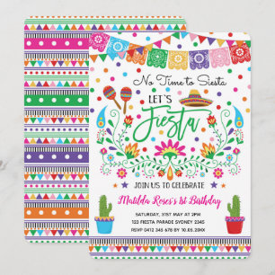 Invitation mexicaine de cactus de fête
