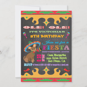 Invitation mexicaine de fête d'anniversaire de