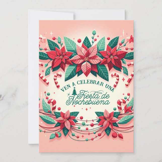 Invitation Mexicaine Fête de Nochebuena (Devant)