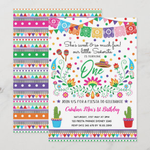 Invitation Mexicaine Fiesta Senorita 1er anniversaire Invitat