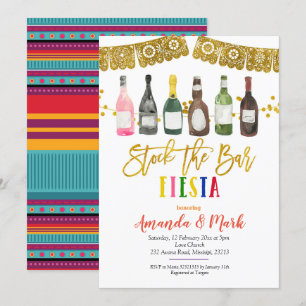 Invitation Mexicaine Fiesta Stock The Bar douche couple co-ed