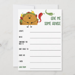 Invitation mexicaine fiesta taco baby shower conseil jeu