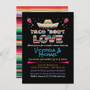Invitation mexicaine Fiesta taco bout love couples douche Inv