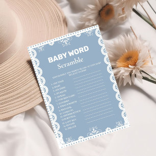 Invitation Mexicaine Mot de baby shower de jeu scramble