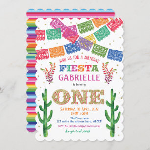 Invitation mexicaine, premier anniversaire de Fiesta, anniver