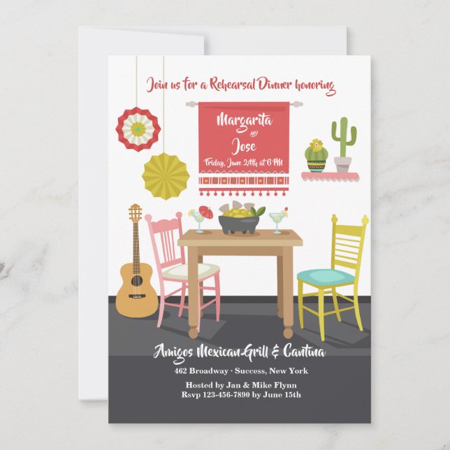 Invitation mexicaine sur le cadre (Devant)