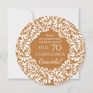 Invitation mexicaine talavera terracotta anniversaire merci