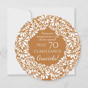 Invitation mexicaine talavera terracotta anniversaire merci